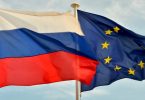 Banderas de Rusia y la UE