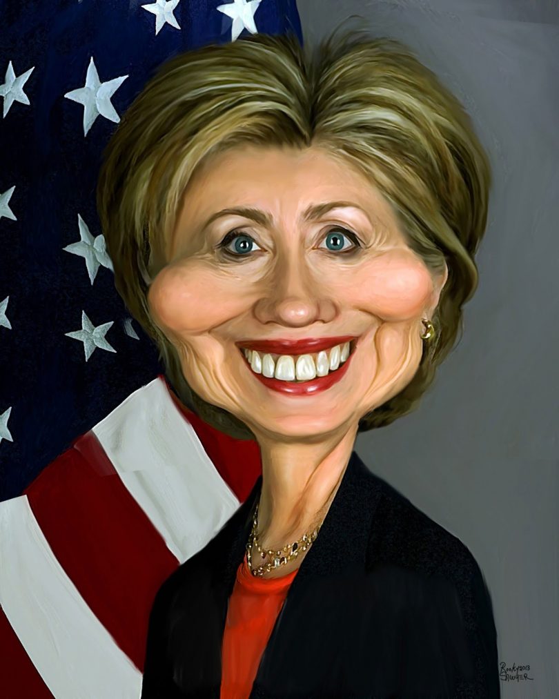 Caricatura de Hillary Clinton